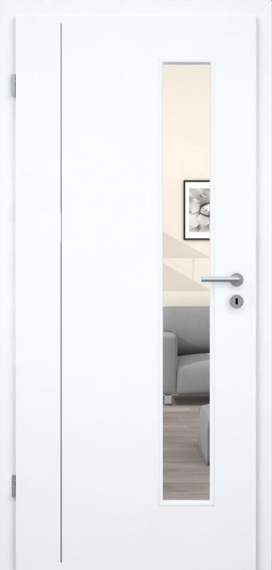 glatteTüren Weißlack 3.0 Extraweiß mit Lisenen - LOBO Türen